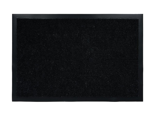 Коврик придверный влаговпитывающий, ребристый, "Trip", 40х60 см, черный, VORTEX (24190) (ВОРТЕКС)