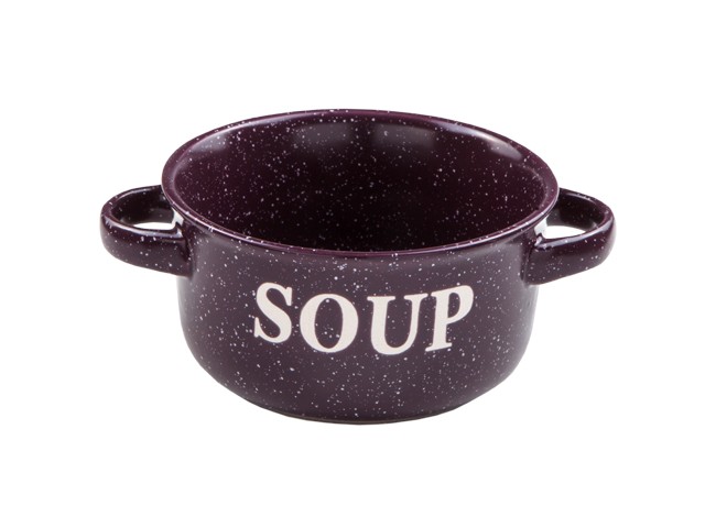Миска керамическая, 134 мм, Для супа, фиолетовая,  PERFECTO LINEA (Супница объемом 645 мл) (30-523303)