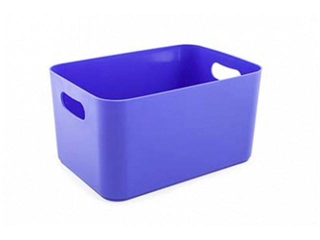 Корзина Joy, лазурно-синий, BEROSSI (Изделие из пластмассы. Литраж 3.8 литра . Размер 229 х 159 х 139 мм) (АС26339000)