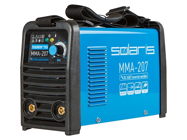 Инвертор сварочный SOLARIS MMA-207 (230В; 20-200 А; 65В; электроды диам. 1.6-4.0 мм; вес 3.7 кг)
