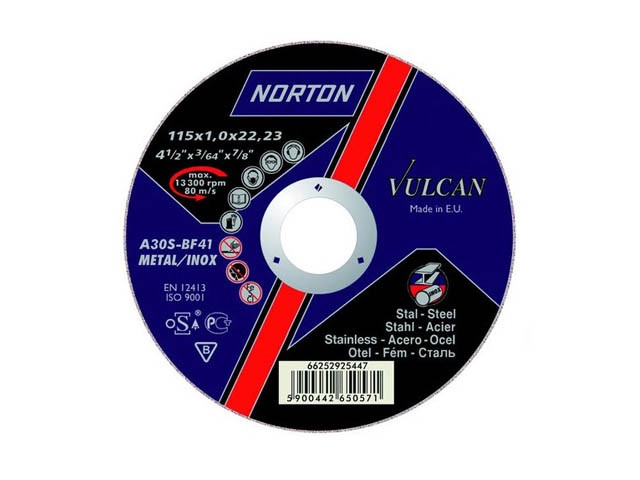 Круг обдирочный 125х6.4x22.2 мм для металла Vulcan NORTON (66252830804)