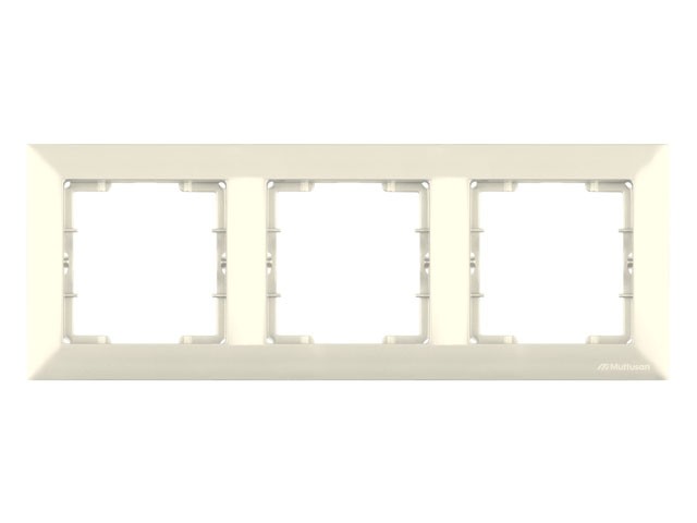 Рамка 3-ая горизонтальная кремовая, DARIA, MUTLUSAN (2120 800 1302)