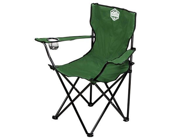 Кресло складное кемпинговое с держателем для бутылок + чехол, зеленое, серия Coyote, ARIZONE (42-909200)