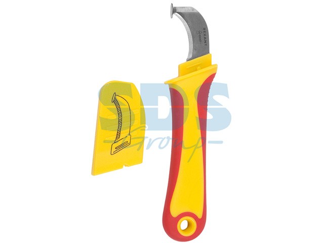 Нож монтажника нержавеющая сталь с "пяткой" Rexant (12-4935) (REXANT)