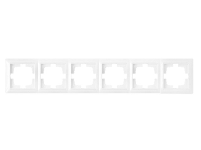 Рамка 6-местная белая, Стиль, Bylectrica (Рамка шестиместная белая, Стиль) (ЮЛИГ.735212.218) (BYLECTRICA)