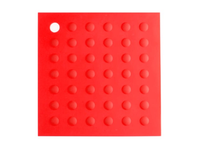 Коврик под горячее силиконовый, квадратный, 17.5 х 17.5 см, красный, PERFECTO LINEA (23-006015)