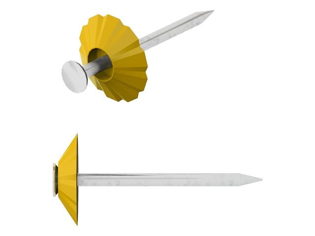 Гвозди декоративные 1.8х32 мм желтая шляпка (100 шт в зип-локе) STARFIX (SMZ1-92333-100)