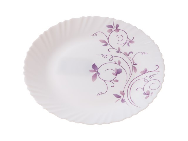 Тарелка обеденная стеклокерамическая, 250 мм, круглая, серия Пурпурное сияние, DIVA LA OPALA (Collection Classique) (13-125022)