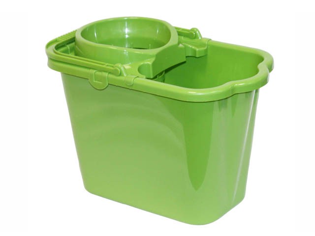 Ведро пласт.9,5л с отжимом (зеленый) (М2421) (IDEA)