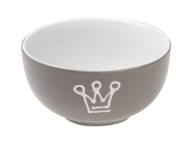 Салатник керамический, 130 мм, круглый, серия Принцесса, серый, PERFECTO LINEA (Супер цена!) (18-934302)