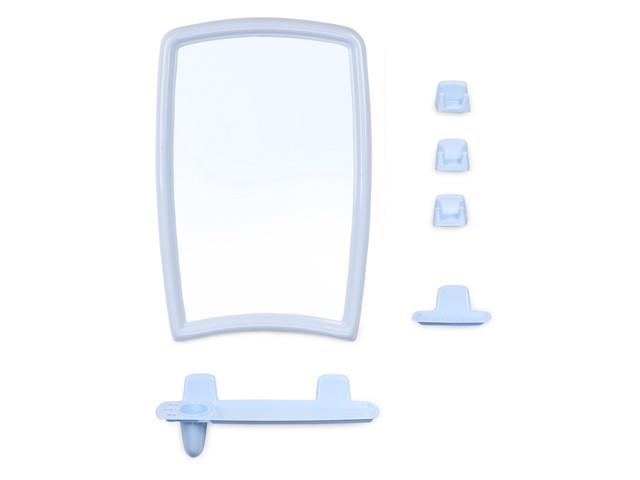 Набор для ванной Berossi 41 (Беросси 41), светло-голубой, BEROSSI (Изделие из пластмассы. Размер зеркало 350 х 520 мм) (НВ04108000)