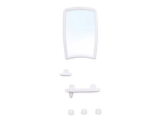 Набор для ванной Berossi 41 (Беросси 41), снежно-белый, BEROSSI (Изделие из пластмассы. Размер зеркало 350 х 520 мм) (НВ04101000)