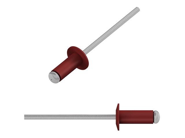 Заклепка вытяжная 4.0х10 мм алюминий/сталь, RAL 3011 (50 шт в зип-локе) STARFIX (Цвет коричнево-красный) (SMZ1-42188-50)