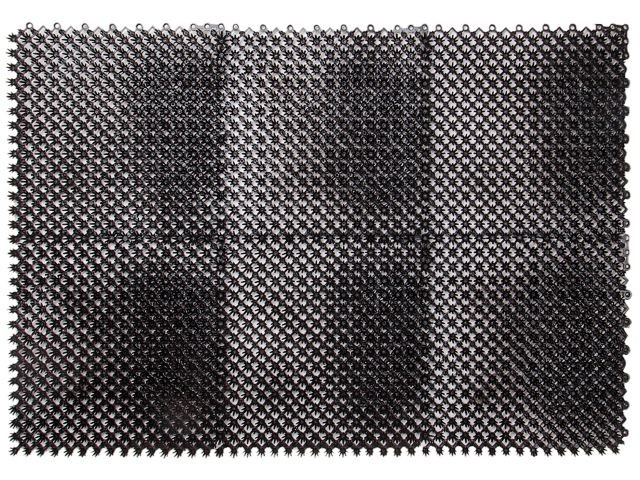 Коврик придверный, 43х64 см, "Травка", черный, PERFECTO LINEA (22-436402)