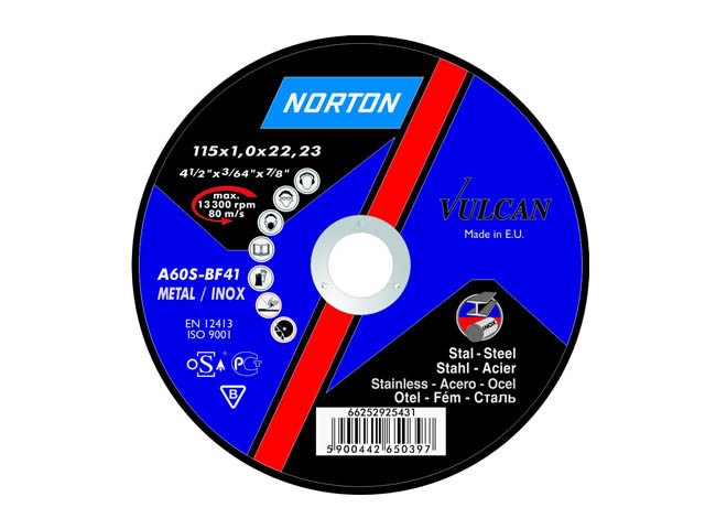Круг отрезной 125х3.0x22.2 мм для металла Vulcan NORTON (66252925448)