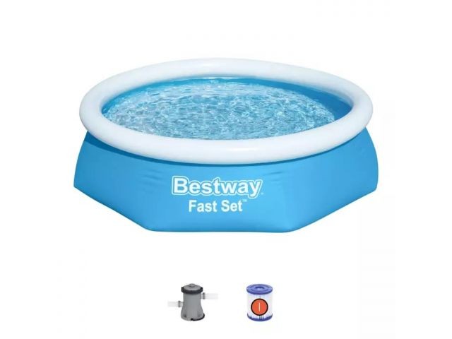 Надувной бассейн Fast Set, 244 х 61 см, комплект, BESTWAY (57450)