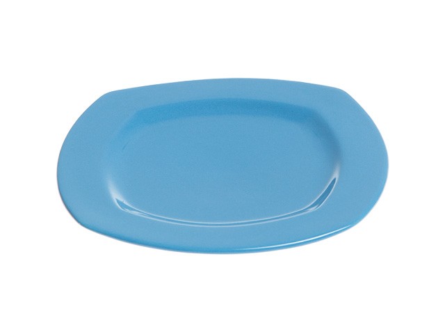 Тарелка десертная керамическая, 213 мм, квадратная, серия Измир, синяя, PERFECTO LINEA (Супер цена!) (16-421401)