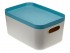 Ящик для хранения с крышкой ИНФИНИТИ 29,5х20х14,5 см (серо-голубой) (М2346) (IDEA)