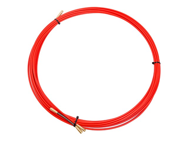 Протяжка кабельная (мини УЗК в бухте), стеклопруток, d=3,5 мм 10 м красная (47-1010) (REXANT)