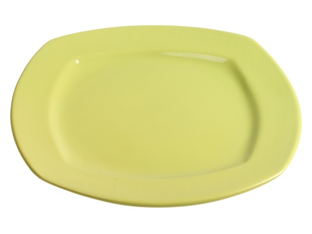 Тарелка обеденная керамическая, 275 мм, квадратная, серия Измир, оливковая, PERFECTO LINEA (Супер цена!) (16-427302)