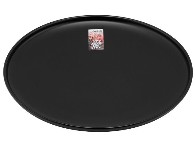 Тарелка обеденная керамическая, 25 см, серия ASIAN, черная, PERFECTO LINEA (17-122628)