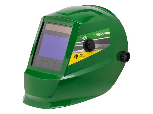 Щиток сварщика  с самозатемняющимся светофильтром DGM V7000 (зеленый) (1/1/1/2; 104x63 мм; DIN 3,5/4-8/9-13 (регул); 4 сенсора) (V7000GR2)