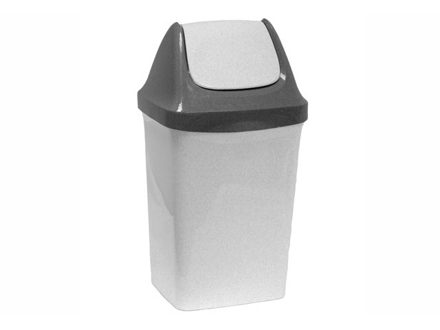 Контейнер для мусора СВИНГ 25л (мраморный) (М2463) (IDEA)