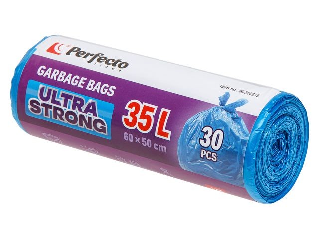 Пакеты для мусора, Ultra strong, 35 л, 30 шт., PERFECTO LINEA (46-300235)