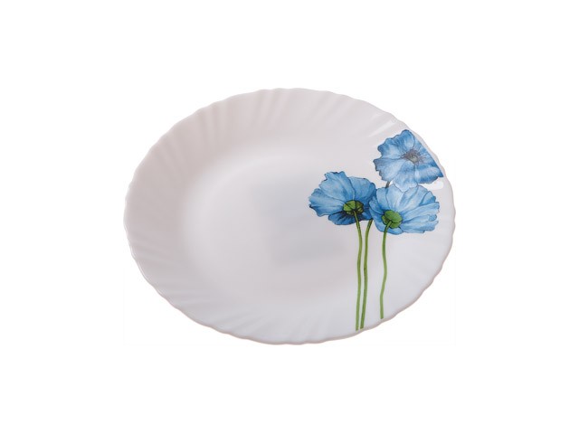 Тарелка десертная стеклокерамическая, 190 мм, круглая, серия Синий мак, DIVA LA OPALA (Collection Classique) (13-119021)