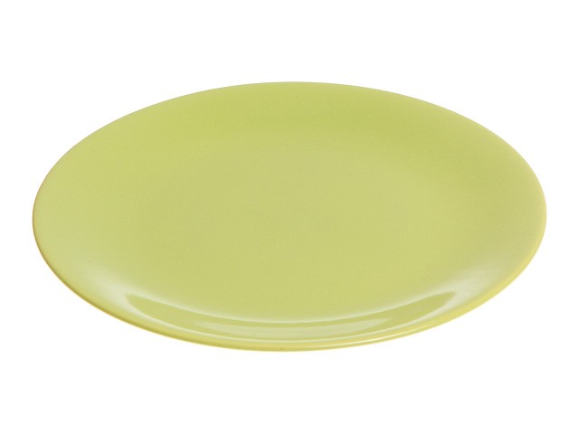 Тарелка обеденная керамическая, 253 мм, круглая, серия Самсун, оливковая, PERFECTO LINEA (Супер цена!) (16-255302)