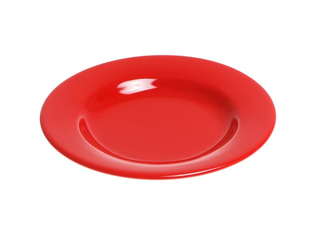 Тарелка глубокая керамическая, 211 мм, круглая, серия Лапсеки, красная, PERFECTO LINEA (Супер цена!) (17-121509)