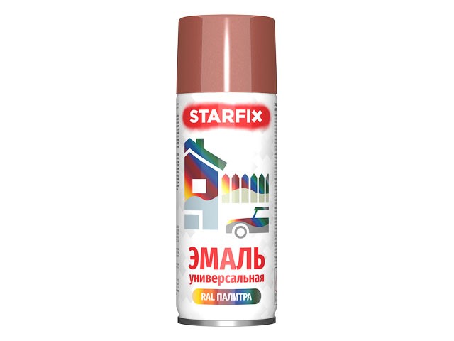 Краска-эмаль аэроз. универсальная медный металлик STARFIX 520мл (8029) (Цвет медный металлик) (SM-102057-1)