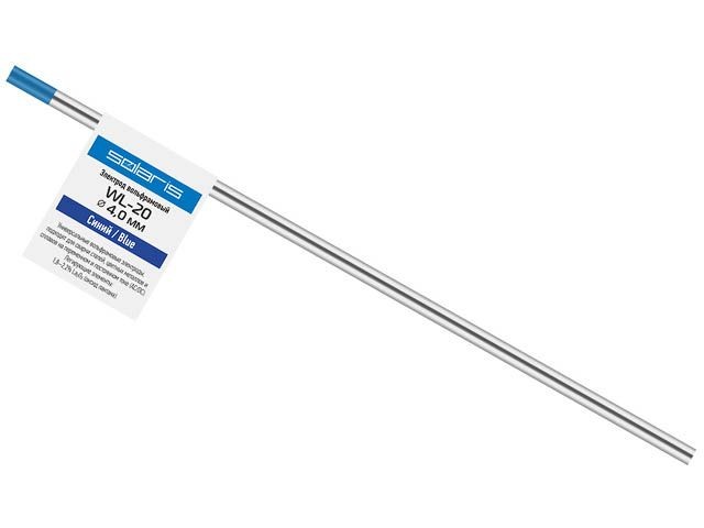 Электрод вольфрамовый синий WL-20, Ф 4,0 мм (1 шт) SOLARIS (WM-4515)