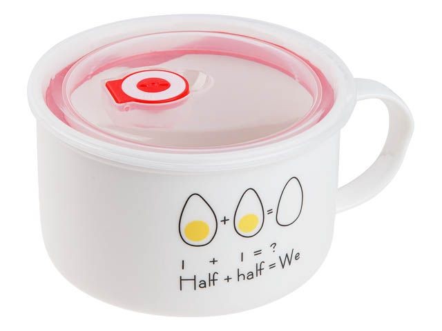Кружка для супа с крышкой с паровыпуском,  900 мл, керамическая, EGG, PERFECTO LINEA (17-900172)