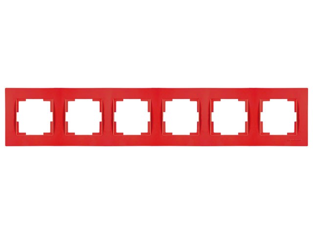 Рамка 6-ая горизонтальная красная, RITA, MUTLUSAN (2220 800 1604)