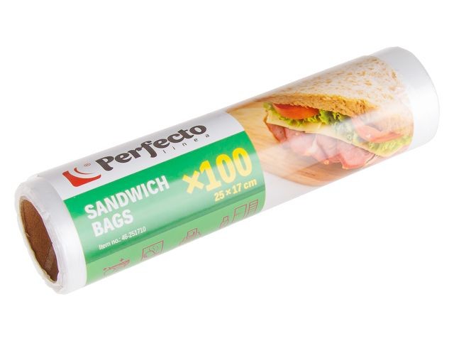 Пакеты для бутербродов, 100 шт., PERFECTO LINEA (46-251710)