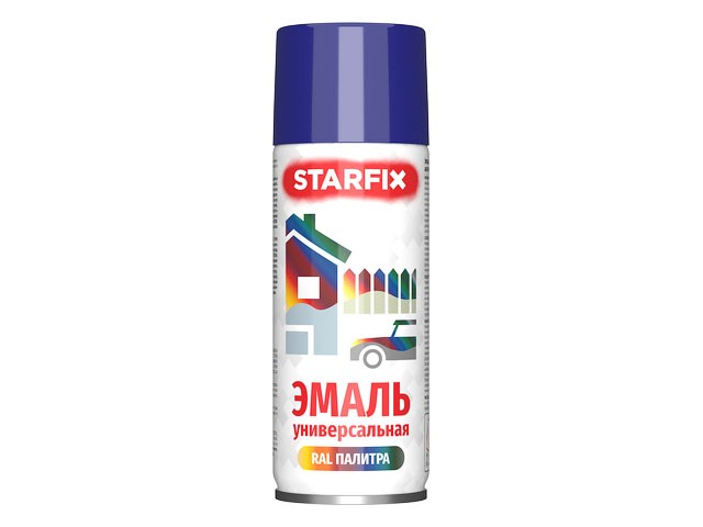 Краска-эмаль аэроз. универсальная чернильный STARFIX 520мл (5022) (Цвет чернильный) (SM-99050-1)