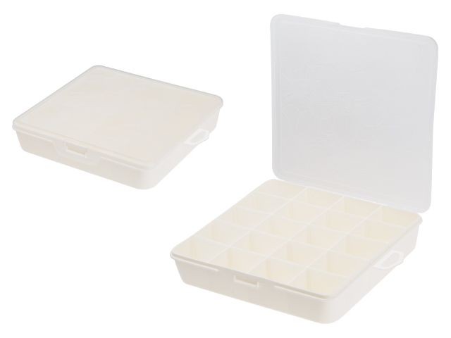 Органайзер для хранения мелочей с разделителями Keeplex Fiori L, 20х20х4,5 см, белое облако, BRANQ (KL401610048)