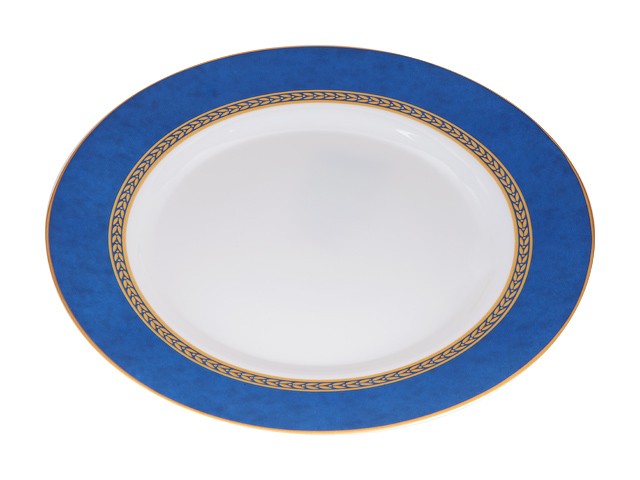 Тарелка обеденная стеклокерамическая, 275 мм, круглая, AMEERAH BLUE (Амира блю), DIVA LA OPALA (Sovrana Collection) (13-127539)