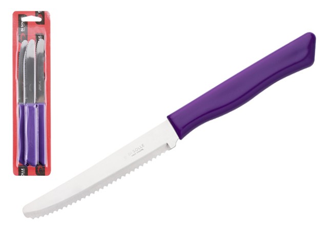 Набор ножей столовых, 3шт., серия PARATY, фиолетовые, DI SOLLE (Супер цена! Длина: 200 мм, длина лезвия: 103 мм, толщина: 0,8 мм. Прочная пластиковая 