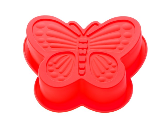 Форма для выпечки, силиконовая, бабочка, 16.5 х 13.5 х 3.5 см, красная, PERFECTO LINEA (20-001315)