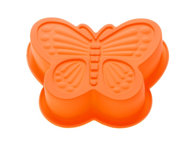 Форма для выпечки, силиконовая, бабочка, 16.5 х 13.5 х 3.5 см, оранжевая, PERFECTO LINEA (20-001314)