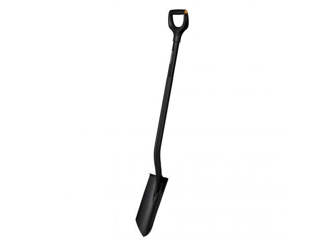 Лопата штыковая с закругленным лезвием Ergonomic Pro FISKARS (черная) (1066709)