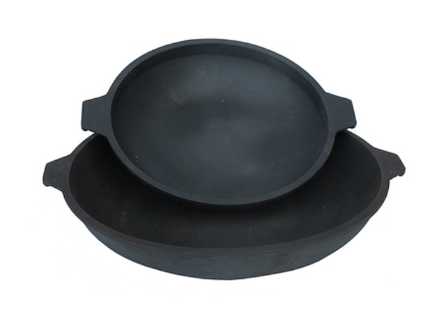 Сковорода-жаровня чугунная ф 27,5х5,6 см, Легмаш (используется как отдельно, так и как крышка для казана 4л) (16С25-07536844) (ЛЕГМАШ)