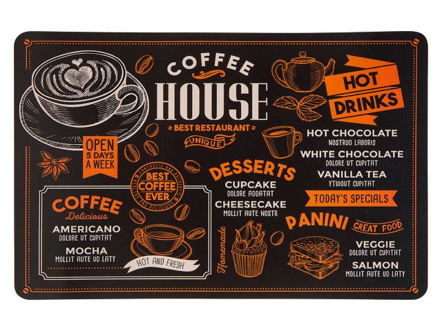 Салфетка сервировочная "Coffee House", 43.5х28.2 см, PERFECTO LINEA (45-002258)