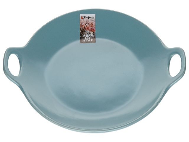 Тарелка-блюдо керамическая, 24х20.3х4.5 см, серия ASIAN, голубая, PERFECTO LINEA (17-102402)