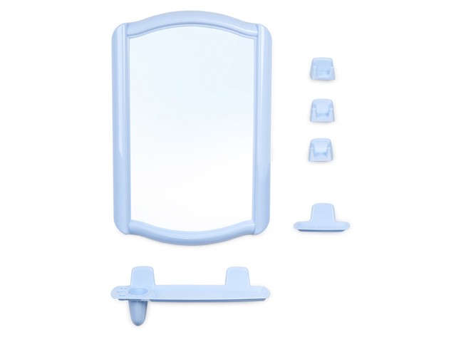 Набор для ванной Berossi 46 (Беросси 46), светло-голубой, BEROSSI (Изделие из пластмассы. Размер зеркало 352 х 520 мм) (НВ04608000)