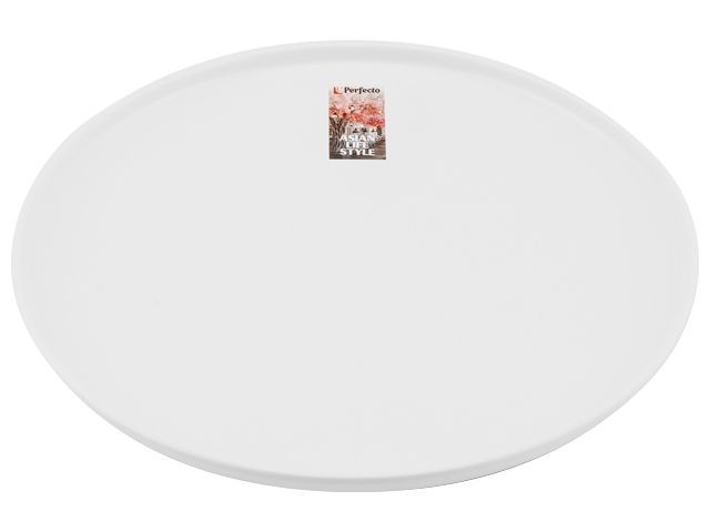 Тарелка обеденная керамическая, 25 см, серия ASIAN, белая, PERFECTO LINEA (17-112628)