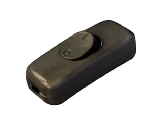 Выключатель на шнур 6А 250В черный, BYLECTRICA (однополюсный) (ВШ116-003ч)