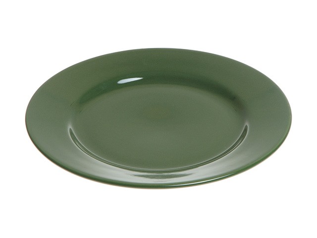 Тарелка обеденная керамическая, 241 мм, круглая, серия Лапсеки, зеленая, PERFECTO LINEA (Супер цена!) (16-124309)